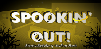 Thumbnail image for Spooking Out! featuring the game title overlayed on a blurred background of a map from the game; a bay filled with ghosts.